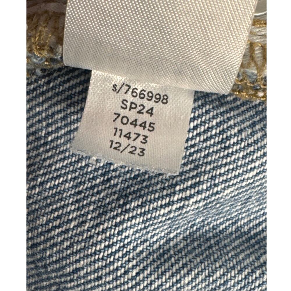 LOFT The Slouchy Boyfriend Cuffed Jeans Classic Blue Medium Wash Size 00/24 - Picture 8 of 11
